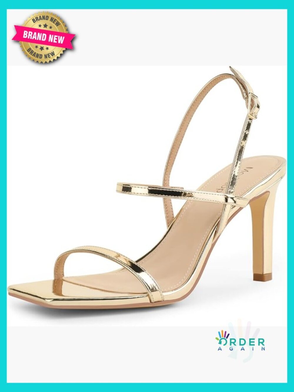 Strappy High Heel Sandals Open Toe Ankle Strap Chunky Heel Square Toe Summer